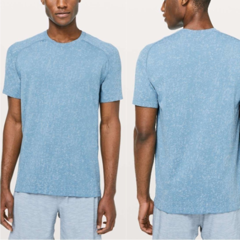 Lululemon Metal Vent Tech Short Sleeve - 
Utility Blue / White | Size S